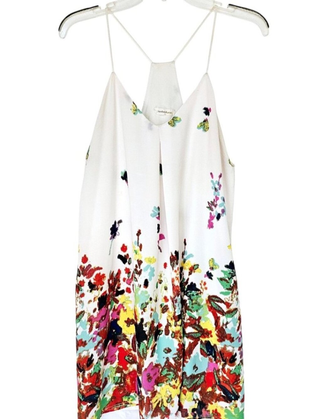 Newbury Custom USA Dress Abstract Vibrant Floral Spaghetti‑Strap Women’s Size M